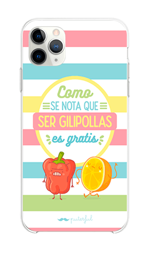 Funda Móvil Diseño Puterful - Se nota que ser gilipollas es gratis