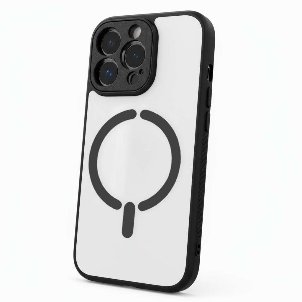 Funda Bumper Compatible con Magsafe con Cubre cámara para iPhone 15 Pro Max
