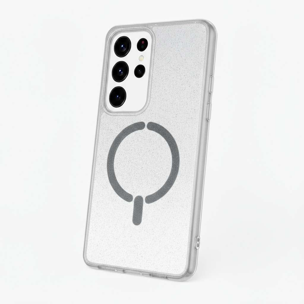 Funda Purpurina Compatible con MagSafe para Samsung Galaxy S25 Ultra