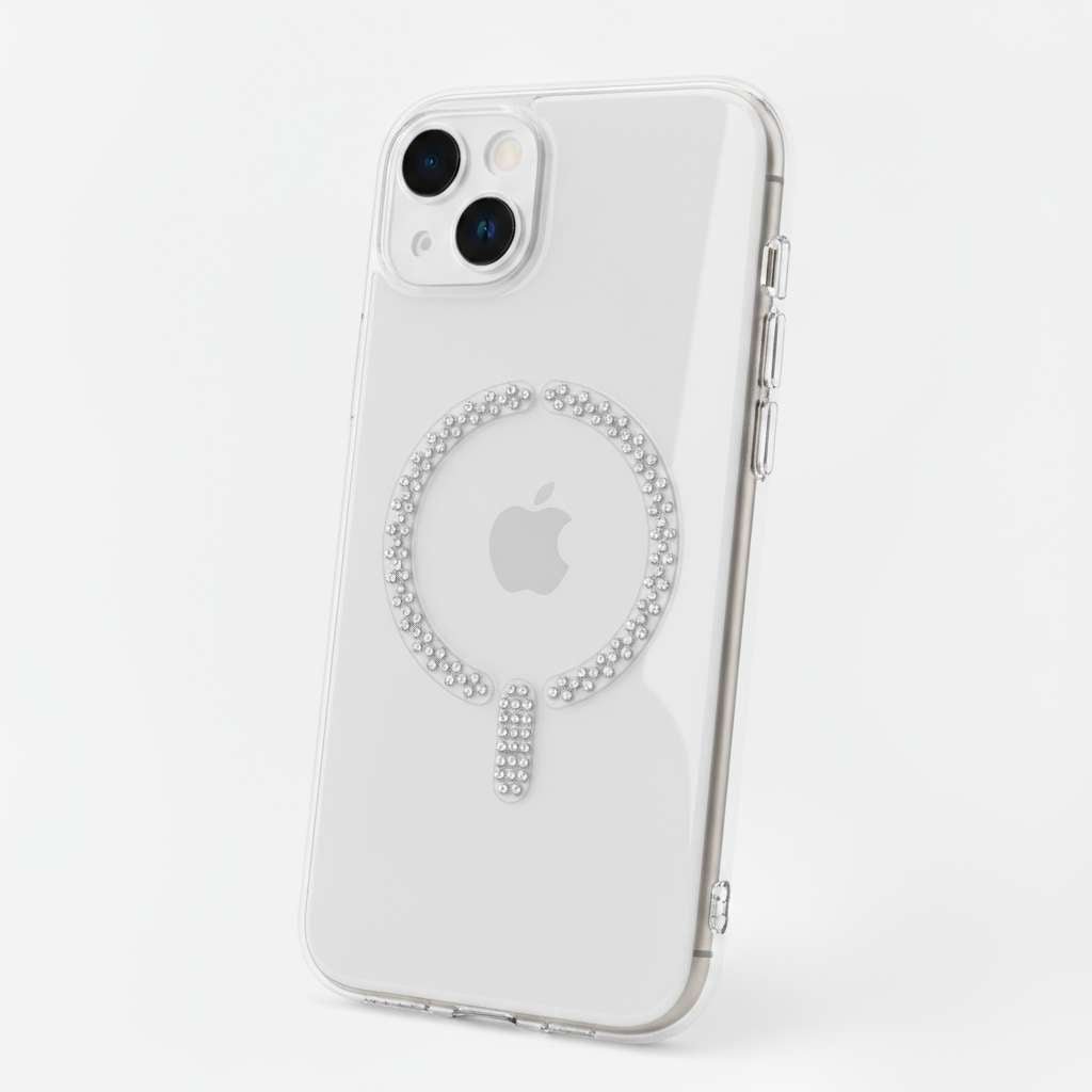 Funda Antiyellow Compatible con MagSafe con Brillantes para iPhone 13