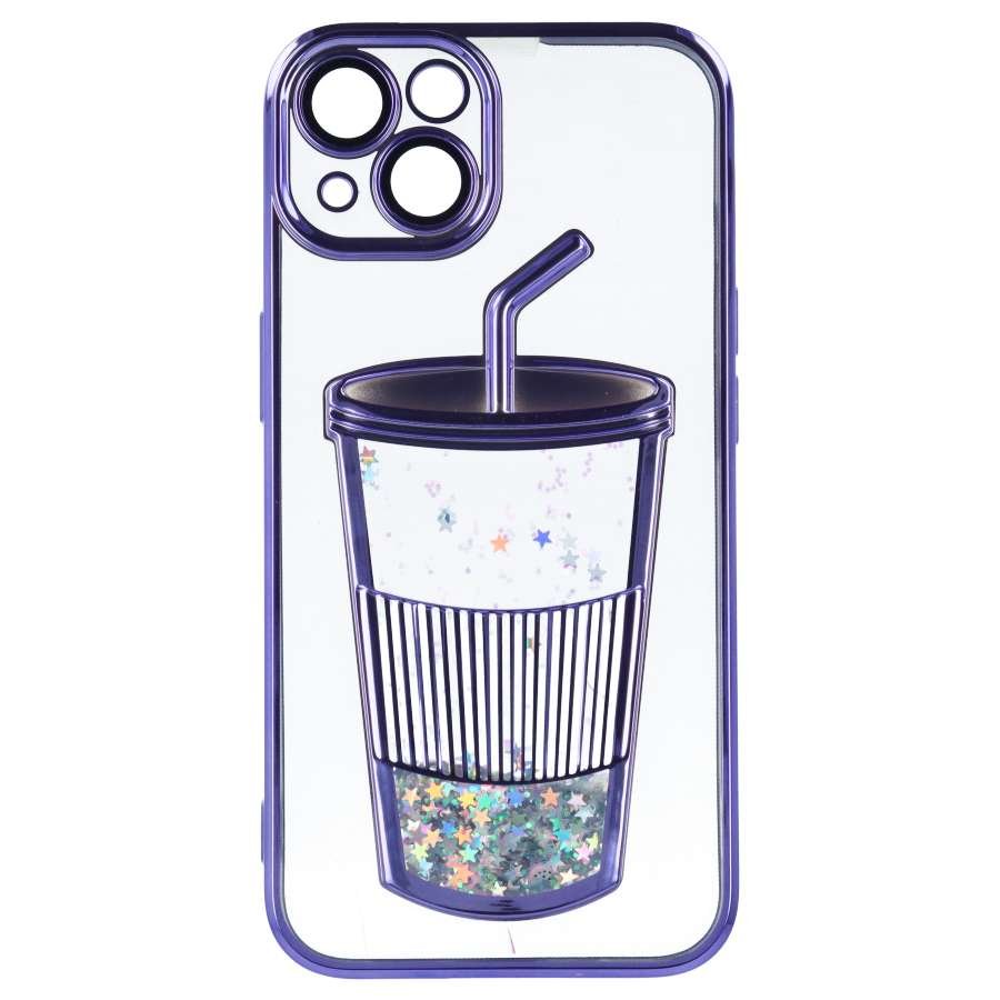 Funda Bumper con Vaso de Purpurina para iPhone 14