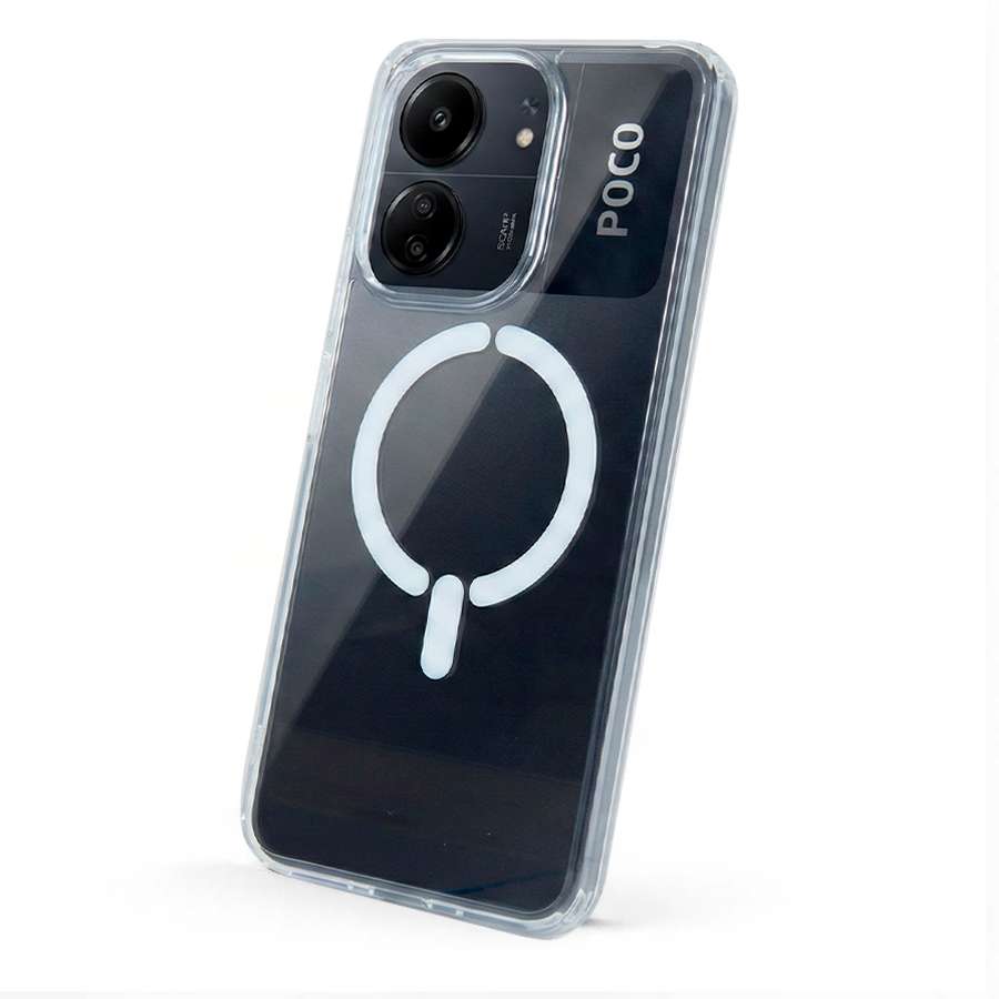 Funda Transparente Logo Compatible con Magsafe para Xiaomi Redmi 13C