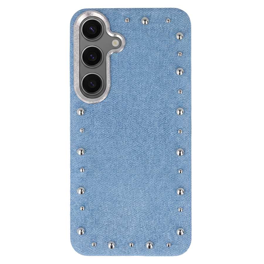 Funda Denim MagBattery para Samsung Galaxy S24 Plus — vista frontal con acabado vaquero
