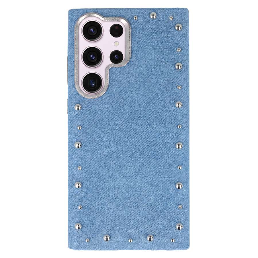 Funda Denim MagBattery para Samsung Galaxy S25 Ultra — vista frontal con acabado vaquero
