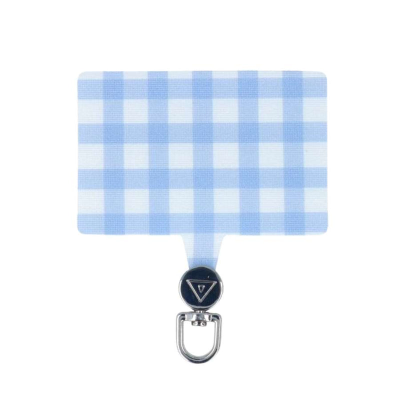Adaptador colgante premium Blue Picnic colección The Sunset Club – Accesorio para llevar el móvil colgado diseño azul cuadros
