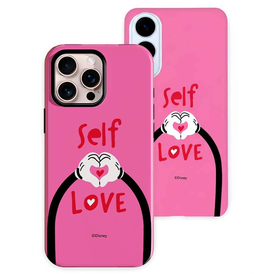 Funda oficial Disney Self Love con Mickey y Minnie para móvil - Vista frontal