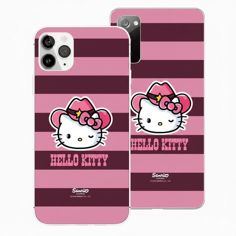 Funda Hello Kitty Lines - vista trasera con patrón de líneas
