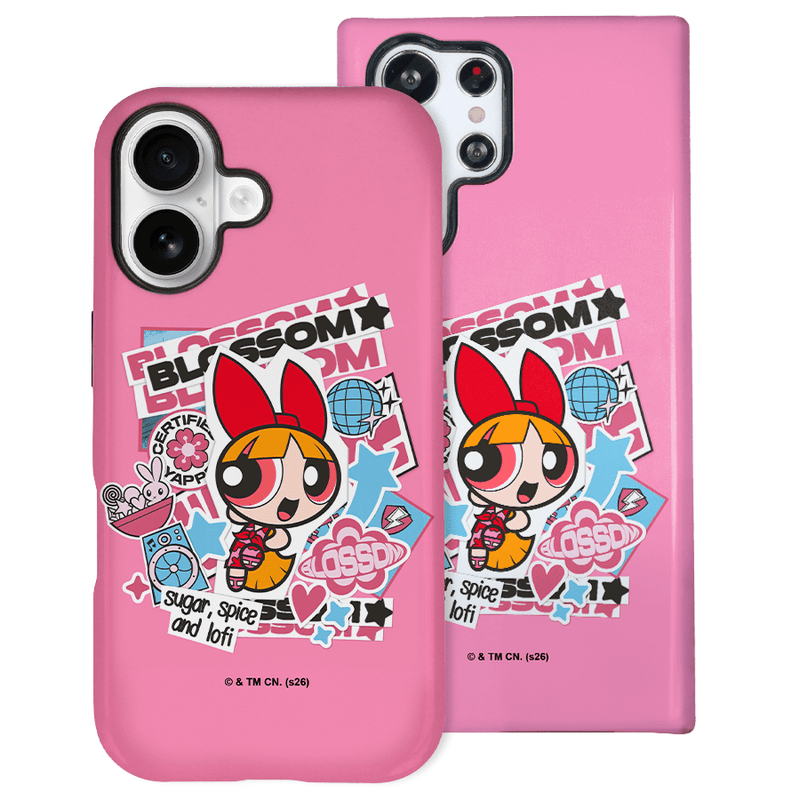 Funda Tough Las Supernenas Pétalo (Blossom) Pack - Mockup en móvil