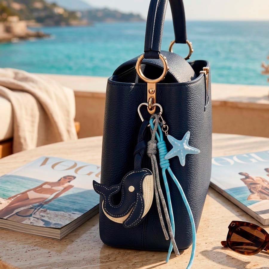 Charm colgante ballena enganchado a llavero