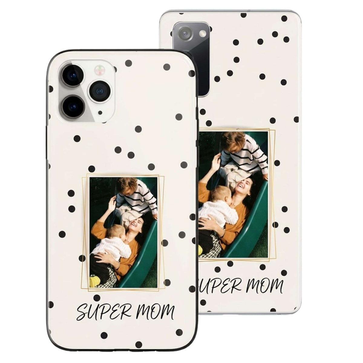 Funda Personalizada - Foto Con Fondo De Lunares